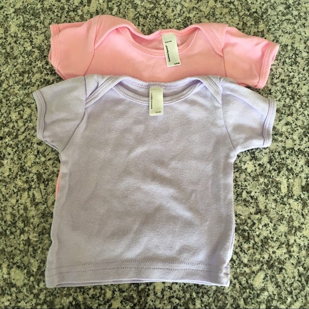 Lot of 2 American Apparel short sleeve lap tees